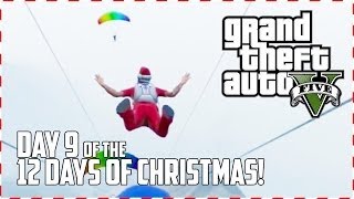 GTA 5 Online  Santa Wingsuit Day 9 of 12 GTA V [upl. by Colin]