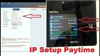 IP Setup in Paytime software For Mantra Biometric Attendance device Tutorial Step by Step [upl. by Ettezus]