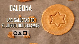 Receta de GALLETAS de quotEl juego del calamarquot serie de NETFLIX ¡En 1 MIN  Galletas coreanas DALGONA [upl. by Karil228]