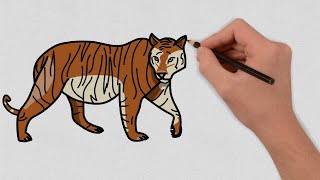 How to Draw a Tiger Roaring [upl. by Eul]