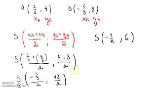 Współrzędne środka odcinka AB [upl. by Leah]