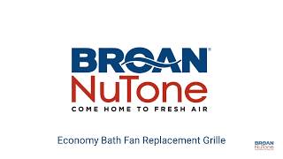 BroanNuTone Economy Bath Fan Replacement Cover [upl. by Neiviv633]