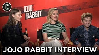 JoJo Rabbit Scarlett Johansson Thomasin McKenzie amp Roman Griffin Davis Interview [upl. by Sordnaxela]