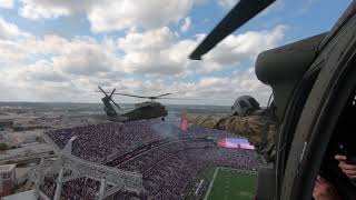 29th CAB UH60 Black Hawk Helicopter Flyover of Ravens Stadium [upl. by Hemminger]