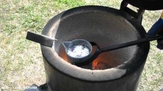 Melting scrap aluminum into ingots 110kg or 242lb [upl. by Anneehs383]