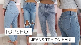 THE MOST FLATTERING TOPSHOP JEANS  TOPSHOP JEANDENIM TRY ON HAUL  Lucy Jessica Carter AD [upl. by Htims107]