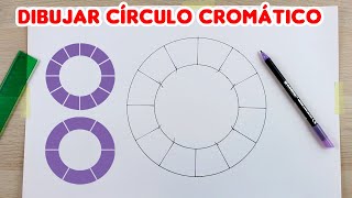 Cómo Dibujar un CÍRCULO CROMÁTICO Educación Plástica Colores primarios secundarios y terciarios [upl. by Alvira390]