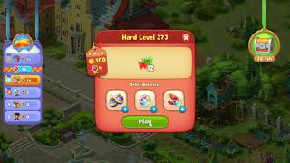 Gardenscapes 273 Hard Level  NO BooSTERS [upl. by Parnell]