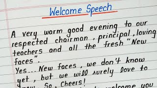 Welcome speech in english  How to deliver welcome speech in english [upl. by Shaya]