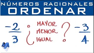 Orden de números racionales  Fracciones negativas [upl. by Hamilah]