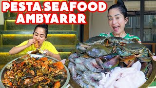 MUKBANG SEAFOOD AMBYARRR SEGAR PORSI HAJATAN [upl. by Nereids478]