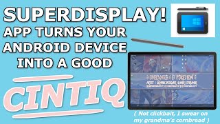 superDisplay Art App Review  FINALLY ITS HERE Android into a display tablet [upl. by Delwin944]