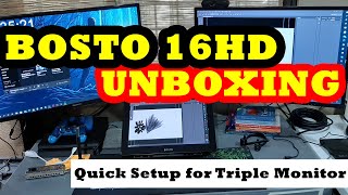 Bosto 16HD 15 6 Unboxing amp Quick Setup [upl. by Atilol]