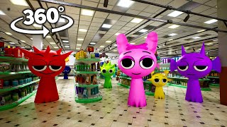 Incredibox Sprunki In Supermarket 360°  4K  VR  360 Video [upl. by Joanie]