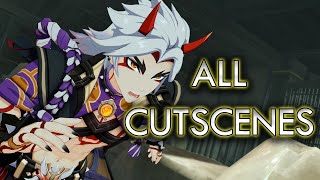 ALL CUTSCENES from Arataki Ittos Story Quest ACT I Genshin Impact [upl. by Irdua]