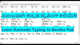 2 ಬರಹ ಕನ್ನಡ ಟೈಪಿಂಗ್Learn Kannada Typing in Baraha PadHow to Easily Type in KannadaKannada Typing [upl. by Teerpnam]