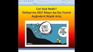 Cari Açık Nedir Türkiyenin Cari Açık Oranları İhracatın İthalatı Karşılama Oranı [upl. by Modla]