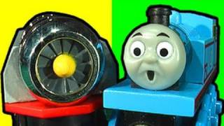 Thomas Tank Jet Engine Crash  Motorized Toy Review [upl. by Thais]