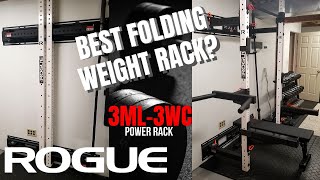 ROGUE Home Gym Folding Rack  DIY Install amp Review  RML3WC [upl. by Eiboh]