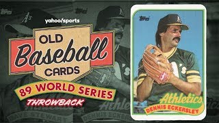 Dennis Eckersley visits the ghosts of World Series past  Old Baseball Cards [upl. by Mlohsihc]