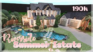 Riverside Summer Estate  Bloxburg Speed build [upl. by Fini]