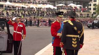 Prince William and Prince Harry arrive at Westminster Abbey [upl. by Peednus]