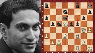 Mikhail Tals amazing quotattacking installationquot concept  Mikhail Tal vs Mark Pasman 1953 [upl. by Xaviera313]