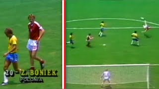 Zbigniew Boniek  Słynna przewrotkanożyce 1986 Polska v Brazylia 04 NM 8 [upl. by Carlson]