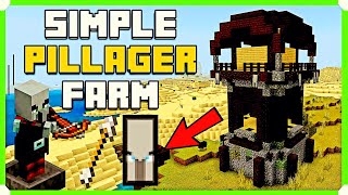 How To Build A Super Easy Pillager Outpost Farm in Minecraft Bedrock Edition [upl. by Jon]