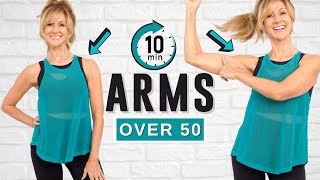 10 Minute Arm And Shoulder Workout With Dumbbell Weights [upl. by Aerdnak]