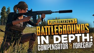 PUBG In Depth Compensator Foregrip Stock amp Every Recoil Attachment [upl. by Rodavlas]