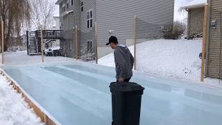 Home Zamboni  Homeboni  Backyard Ice Rink Resurfacing [upl. by Naor]