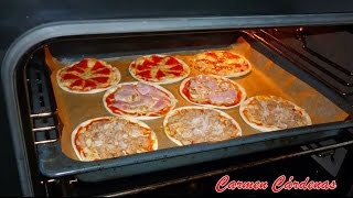 Mini pizzas en masa para empanadillas Receta paso a paso de Carmen Cárdenas [upl. by Anirpas]