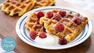 ТВОРОЖНЫЕ ВАФЛИ необыкновенно легкие  Запеченные Сырники  Farmers Cheese Tvorog Waffles [upl. by Kennard795]