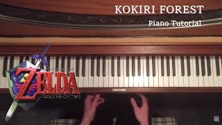 The Legend of Zelda Ocarina of Time  Kokiri Forest Piano Tutorial [upl. by Travus]