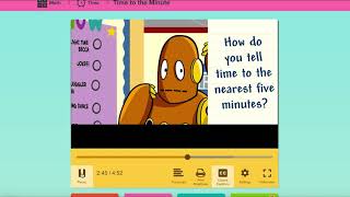 Virtual Lesson 3  BrainPOP Jr Time to the Minute [upl. by Odlaniger]