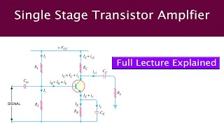 Single Stage Transistor Amplifier  Single Stage Amplifier  Explanation with Example [upl. by Valerlan]