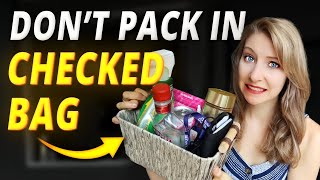 10 Things to NEVER Pack in a Checked Bag TSA rules amp tips 2024 [upl. by Nomi]