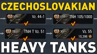 CZECHOSLOVAKIAN HEAVY TECH TREE  World of Tanks [upl. by Zarla380]