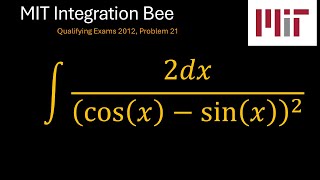 MIT 2012 Integration Bee Qualifying Exams Problem 21 [upl. by Atiraj454]