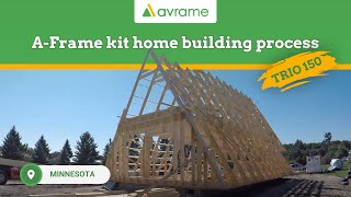 Aframe Kit Home Building Process  TRIO 150 in Minnesota [upl. by Chipman603]