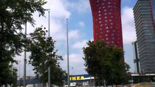 Plaza de Europa Hospitalet de Llobregat con el hotel Porta Fira Barcelona [upl. by Ethben]