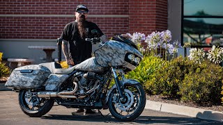 Snow Camo Carbon Fiber Road Glide ST │VTwin Visionary [upl. by Werdnael]