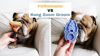 FURminator vs Kong Zoom Groom  Review [upl. by Roosnam]