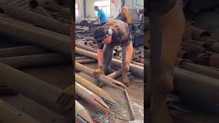 Making process of pipe head tip for cement injection [upl. by Dyche]