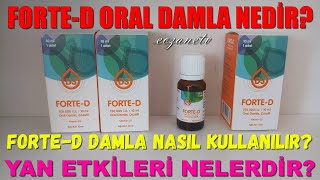 ForteD Oral Damla Nedir ForteD Damlanın Yan Etkileri Nedir ForteD Damla Nasıl Kullanılır [upl. by Notsirt520]