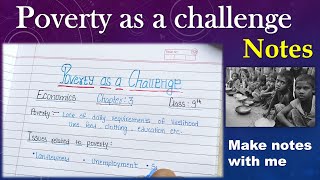 CBSE Class 9 Economics Chapter 3  Poverty As a Challenge  Handwritten notes  Our Study Committee [upl. by Aroled321]