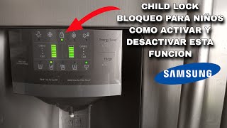 CHILD LOOCK BLOQUEO PARA NIÑOS  REFRIGERADOR SAMSUNG RS26DDAPN RS26DDARS [upl. by Perdita]