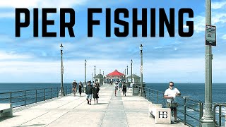 FISHING The HUNTINGTON BEACH PIER CATCH CLEAN COOK [upl. by Anaid935]