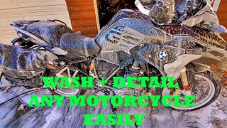 How to Wash and Detail a Motorcycle in 30 minutes [upl. by Papageno234]